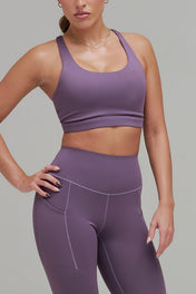 EDENVERSE CRISS CROSS SPORTS BRA - FLINT
