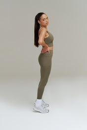 XENLITE WOMEN'S HIGH WAISTED LEGGINGS - OLIVE NIGHT