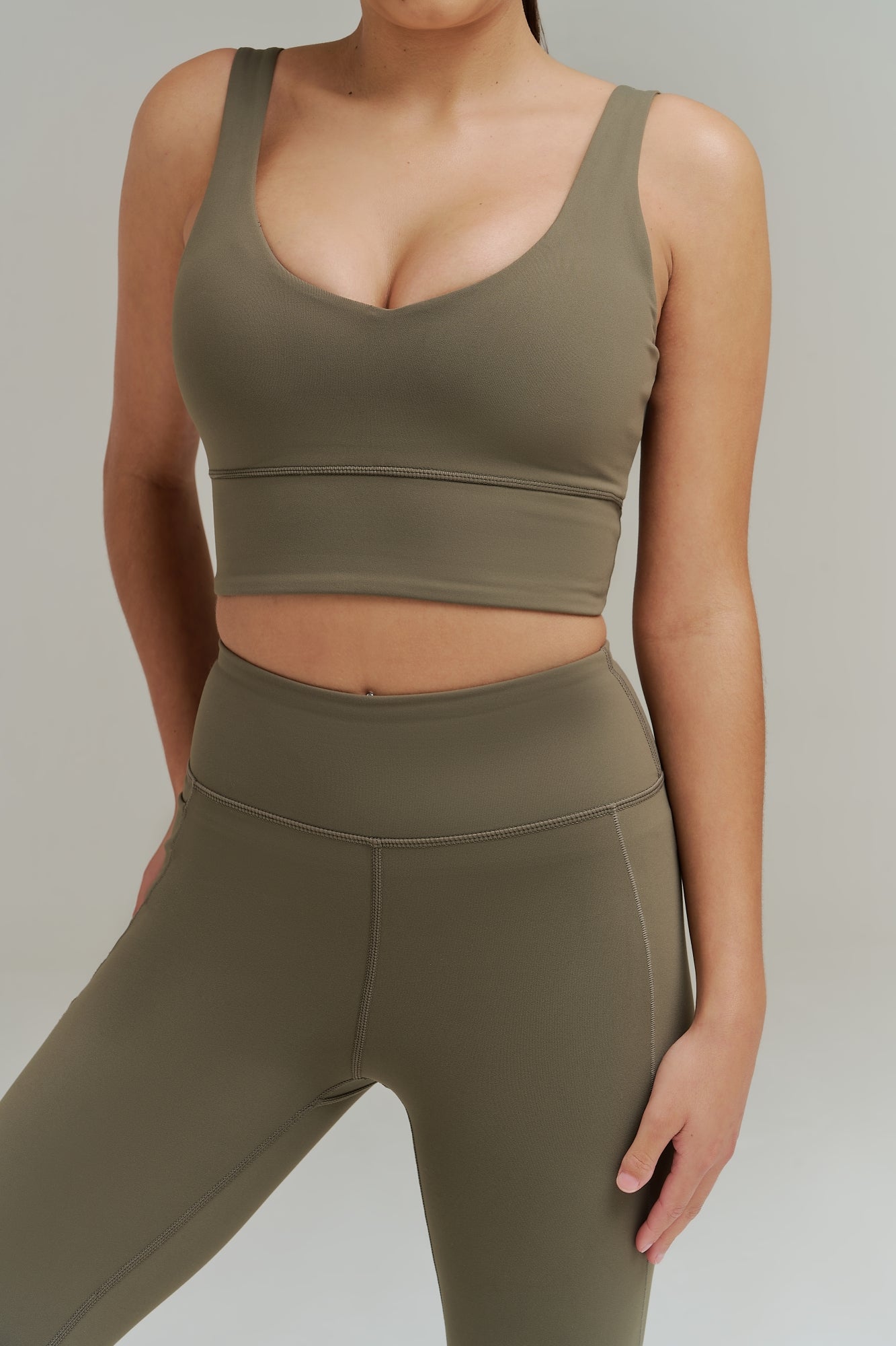 XENLITE WOMEN'S HIGH WAISTED LEGGINGS - OLIVE NIGHT