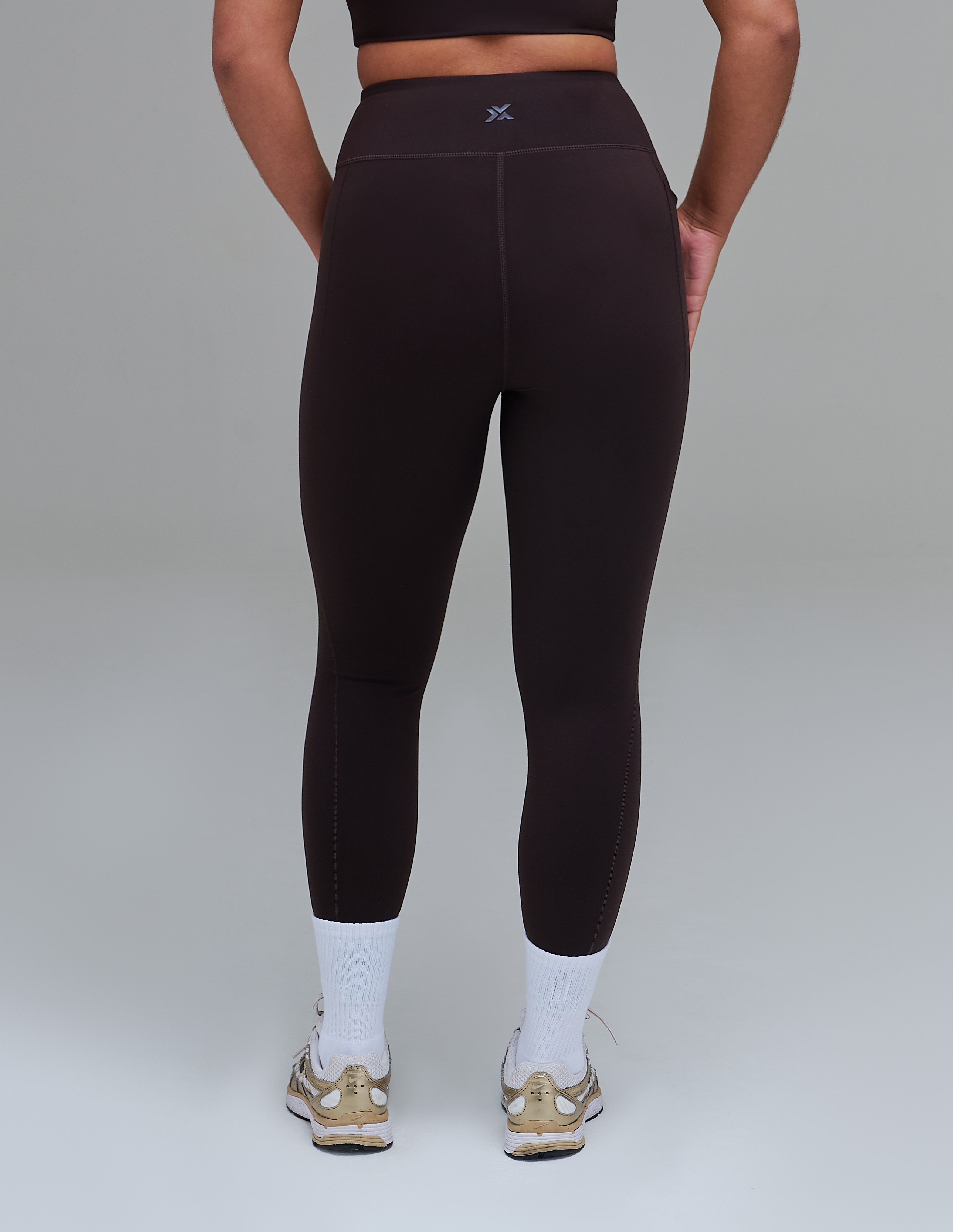XENLITE WOMEN'S HIGH WAISTED LEGGINGS - COFFEE BROWN