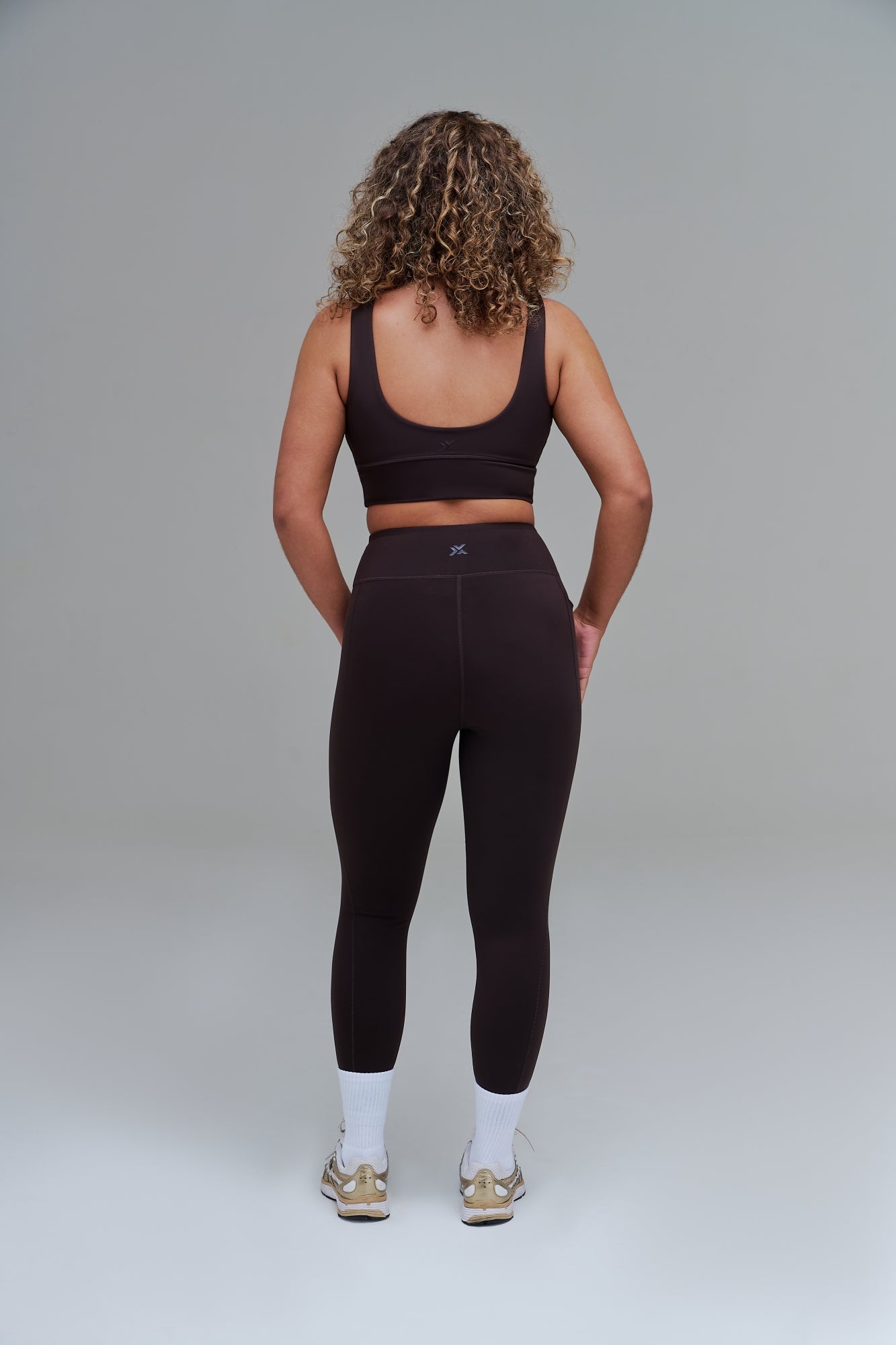 XENLITE WOMEN'S HIGH WAISTED LEGGINGS - COFFEE BROWN