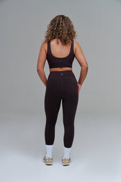 XENLITE WOMEN'S HIGH WAISTED LEGGINGS - COFFEE BROWN