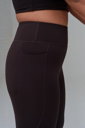 XENLITE WOMEN'S HIGH WAISTED LEGGINGS - COFFEE BROWN