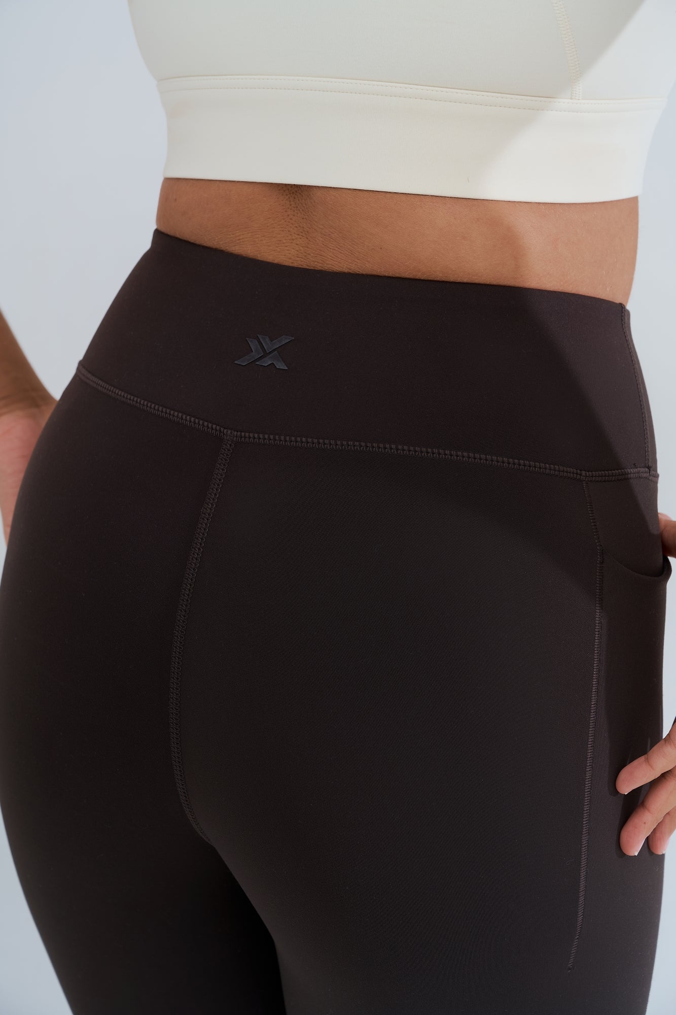 XENLITE WOMEN'S HIGH WAISTED LEGGINGS - COFFEE BROWN